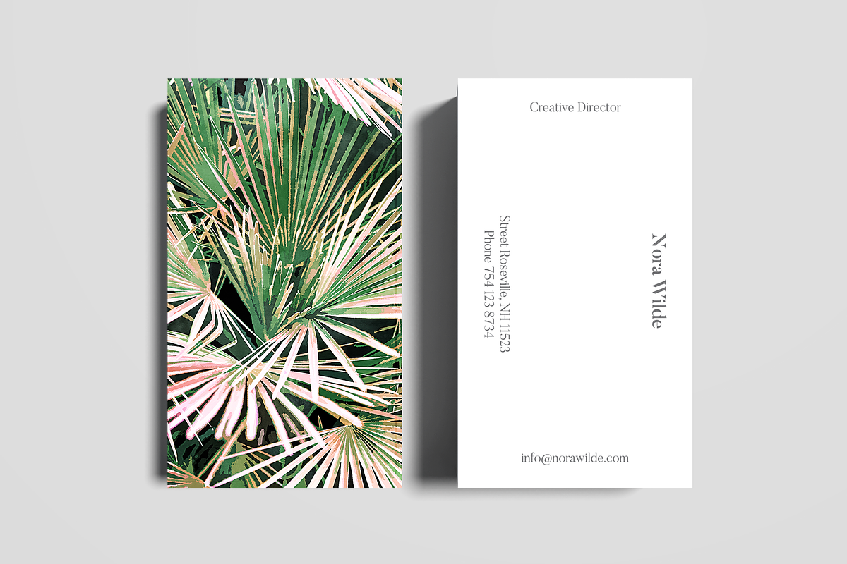 Palm II Business Card Template, a Business Card Template by Human-made. Made to feel. (Photo 2 of 2)