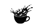 Mountain Coffee Cup Bundle, an Object Illustration by yasushie (Thumbnail 13 of 31)