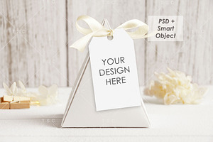 Favor Box/Sticker/Tag Mockup Bundle