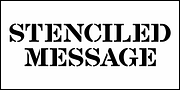 Stenciled Message JNL, a Font by Jeff Levine Fonts (Thumbnail 2 of 5)