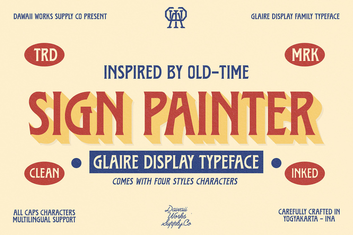 Glaire Display Family Typeface, a Sans Serif Font by Dawaii Goods (Photo 1 of 8)