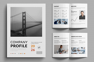 Company Profile Layout, a Brochure Template by MightyDesign