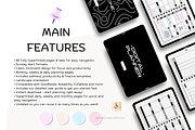 Black Dark Mode Life Digital Planner, a Stationery Template by Tas Creative Studio (Thumbnail 3 of 8)