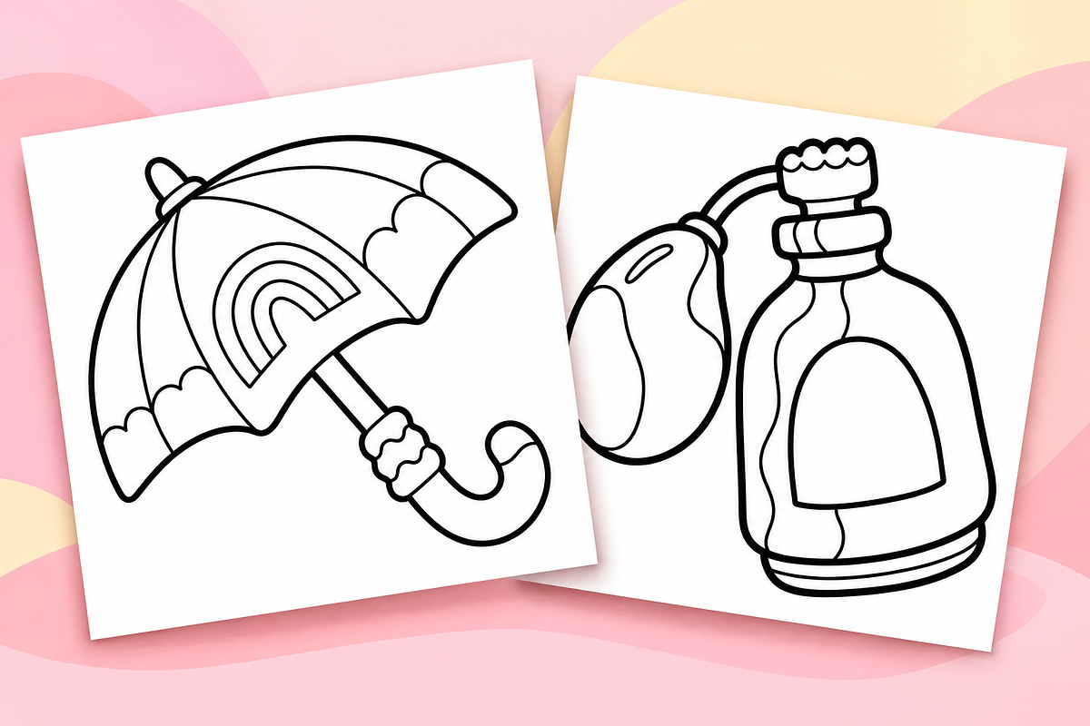 Sweet & Cute Coloring Pages Vol. 2, an Object Illustration by Inkivelle Studio (Photo 2 of 3)