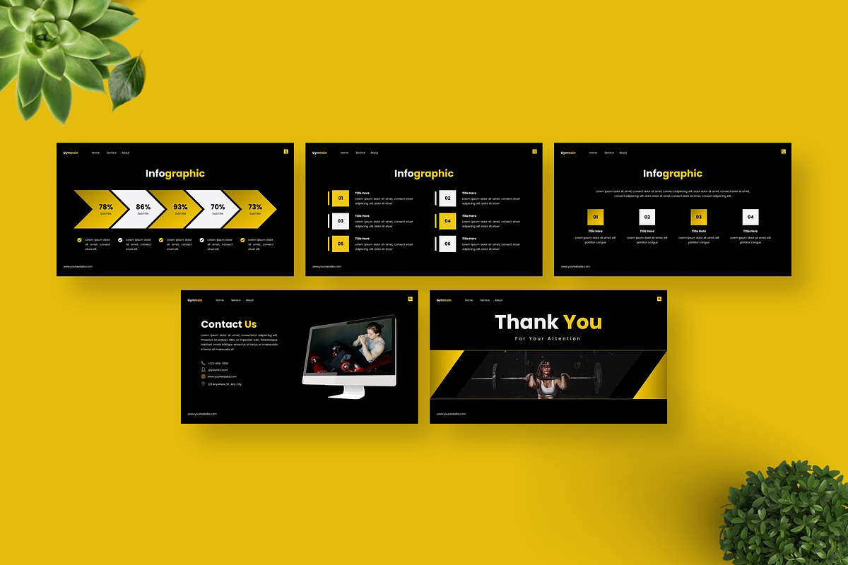 Gymtrain - Keynote Templates, a Presentation Template by Deepslide Studio (Photo 6 of 6)