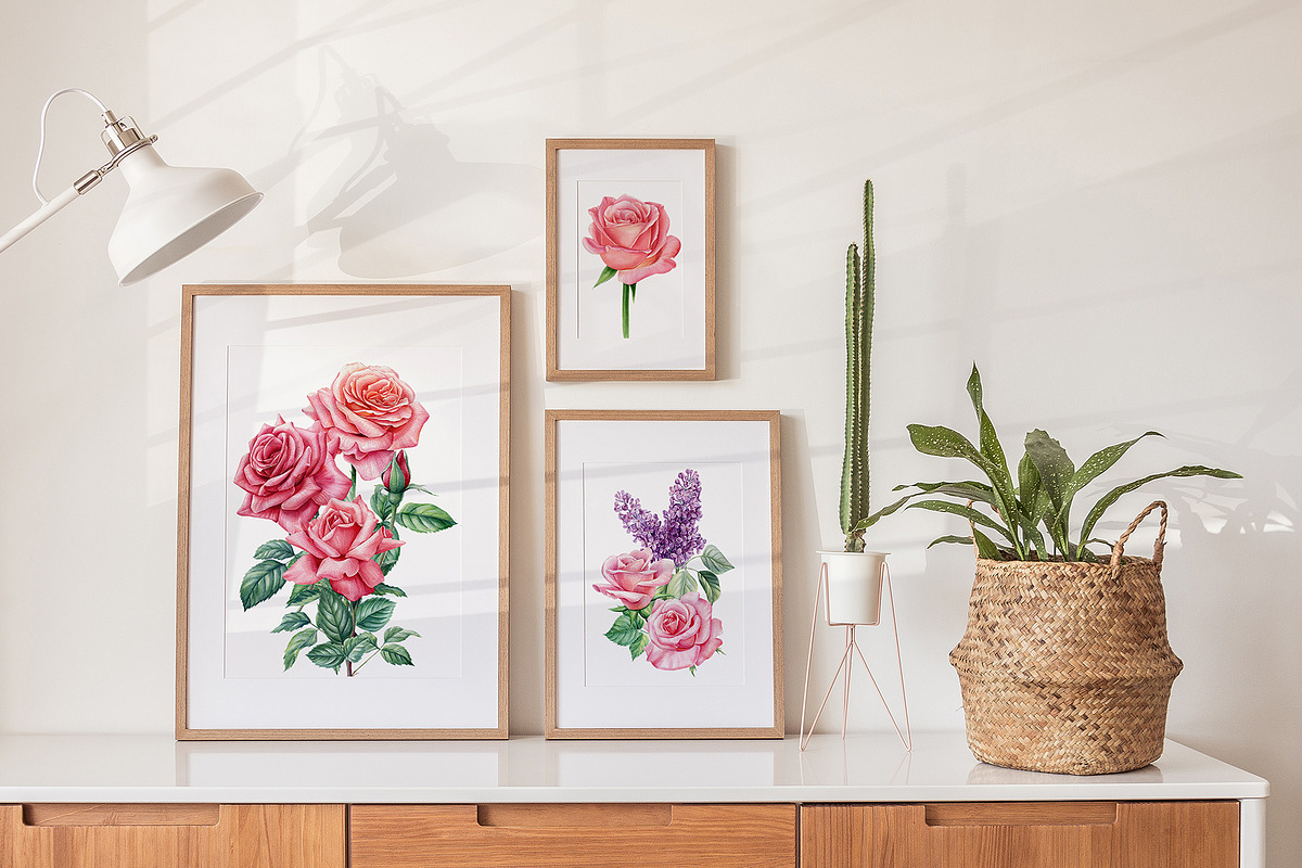 Garden Flowers hand drawn watercolor, a Decorative Illustration by Hanna Hryharenka (Photo 8 of 16)