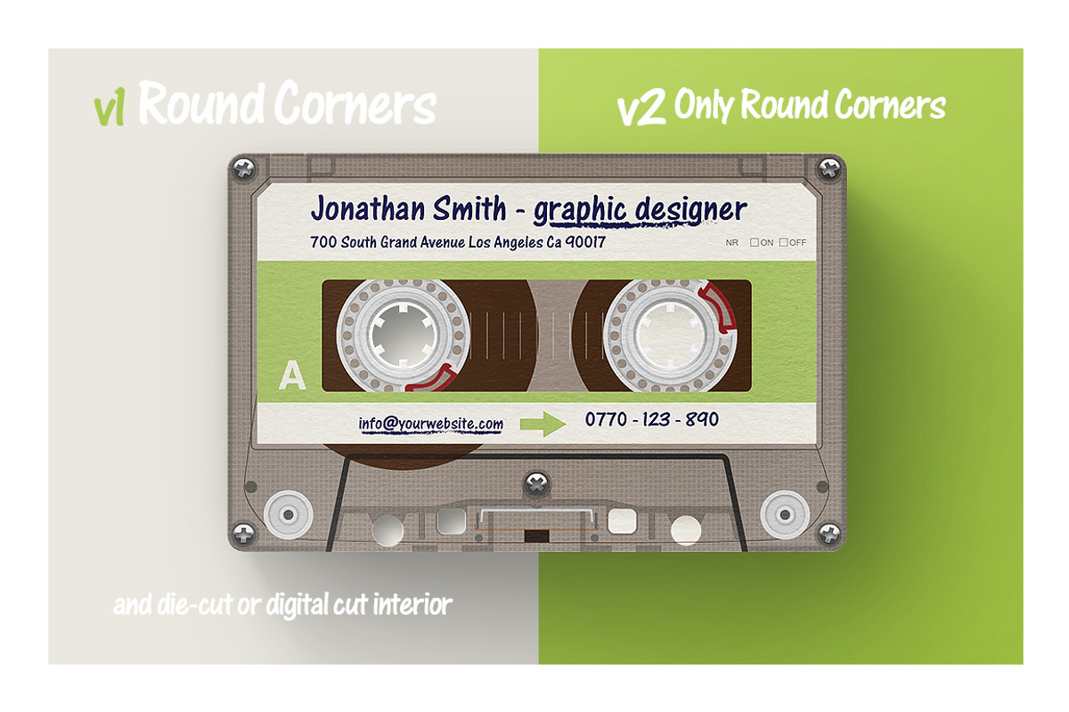 Mixtape Business Card, a Business Card Template by FlatlineRo (Photo 2 of 3)