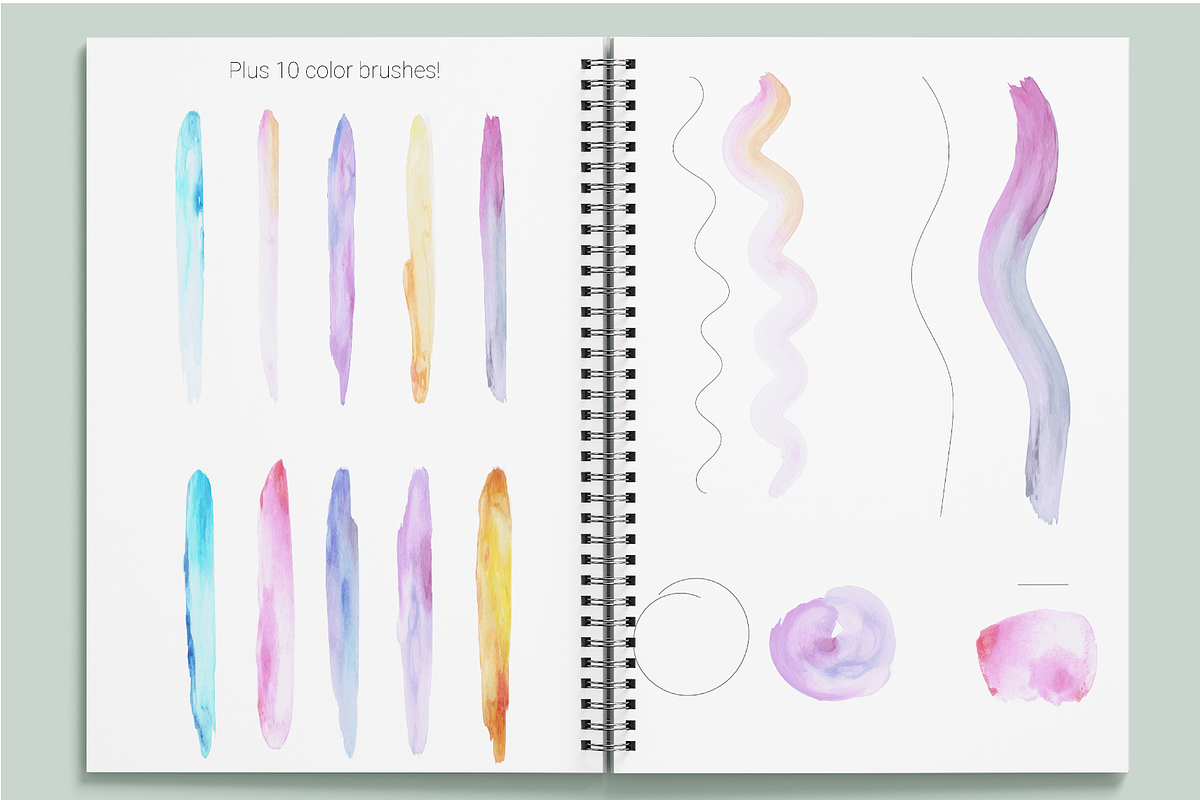 Watercolor Brushes for AI, a Brush Add-On by CL Creative Studio (Photo 7 of 7)