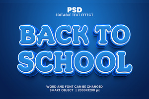 Back To School 3d Text Effect