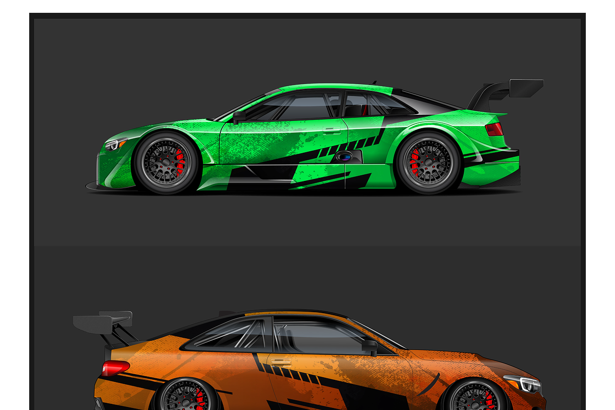 Dynamic Race Car Graphics Set, a Texture Illustration by CarWrap design (Photo 3 of 3)
