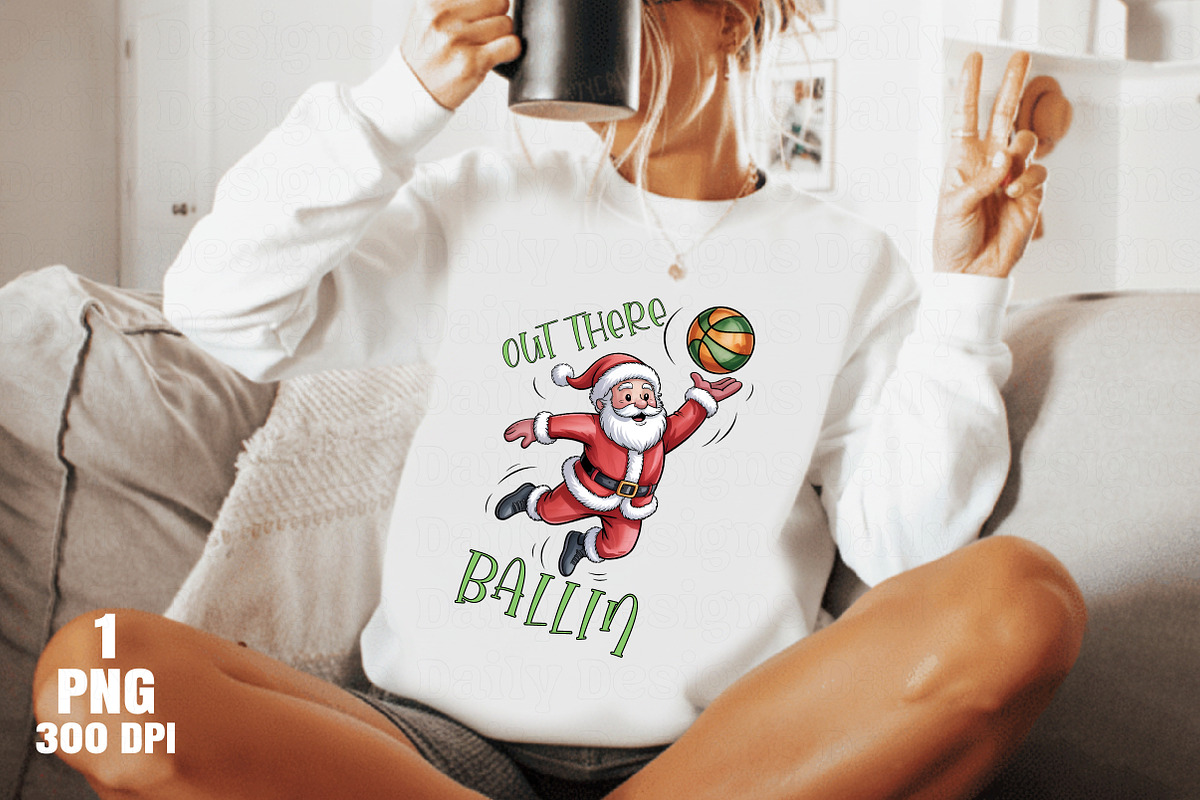 Basketball Santa PNG, an Illustration by Daily.Designs (Photo 4 of 5)