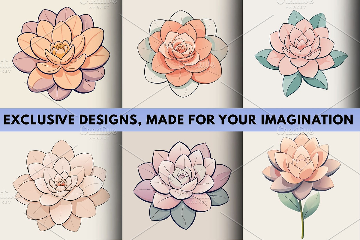 10 Elegant Pastel Bloom Minimal, a Decorative Illustration by Crox Studio | Digital (Photo 2 of 2)