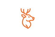 Minimalist Deer Head Logo, a Branding & Logo Template by Vectorium Studio (Thumbnail 1 of 2)