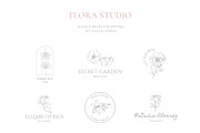 Floral logo and botanical elements, a Branding & Logo Template by Summer Nightingale Art (Thumbnail 5 of 9)