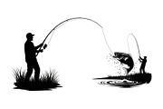 Fishing Silhouette Vector Bundle, an Illustration by hafijul (Thumbnail 19 of 51)