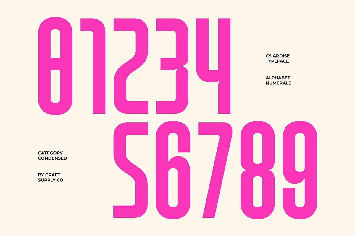 CS Ardise – Condensed Font, a Sans Serif Font by Craft Supply Co. (Photo 6 of 8)