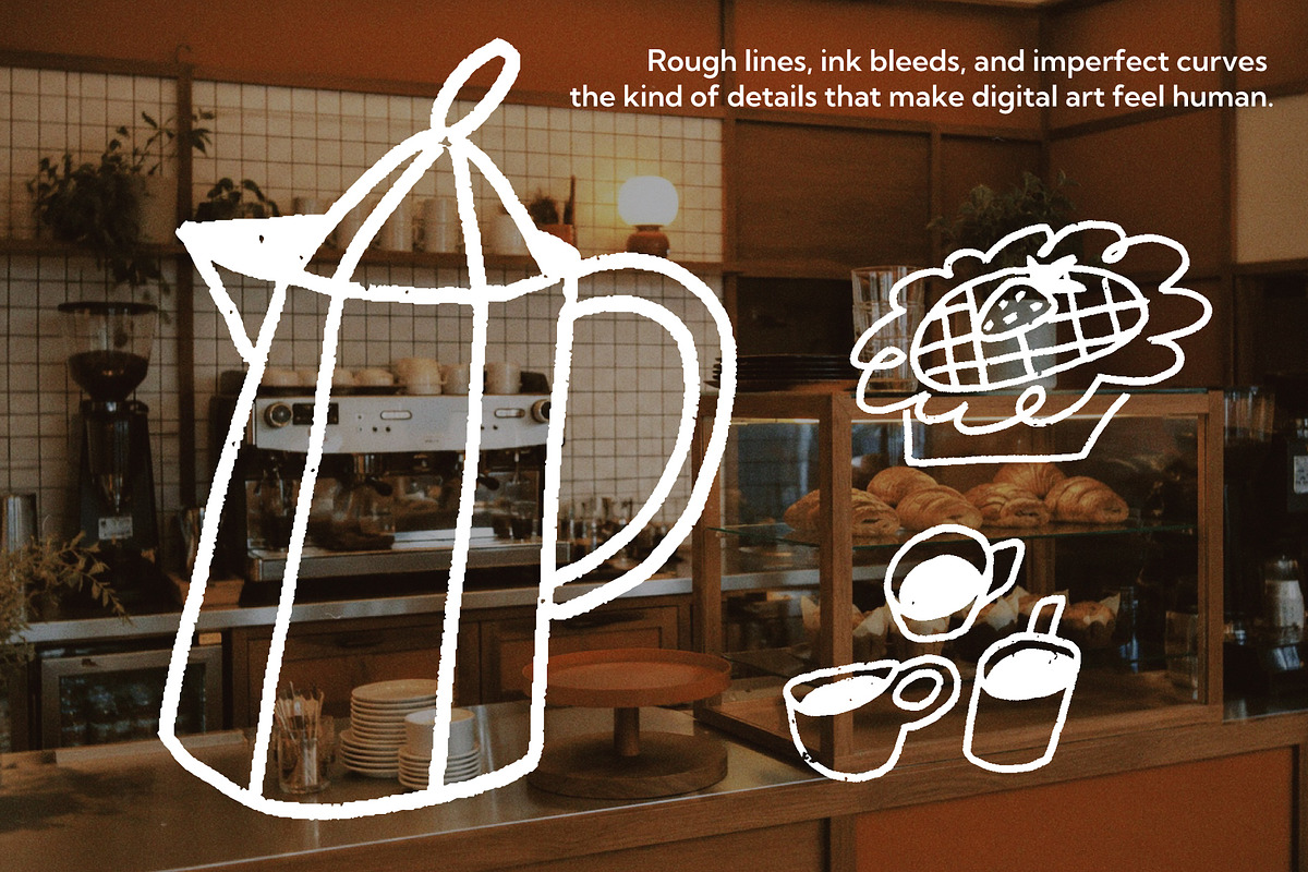 Doodles & Noodles: Ink Food Pack, a Food Illustration by Olly Kava (Photo 2 of 11)
