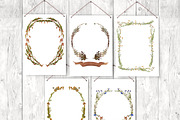 Watercolor Frame Ribbons Set, a Decorative Illustration by Innerlanel (Thumbnail 4 of 4)