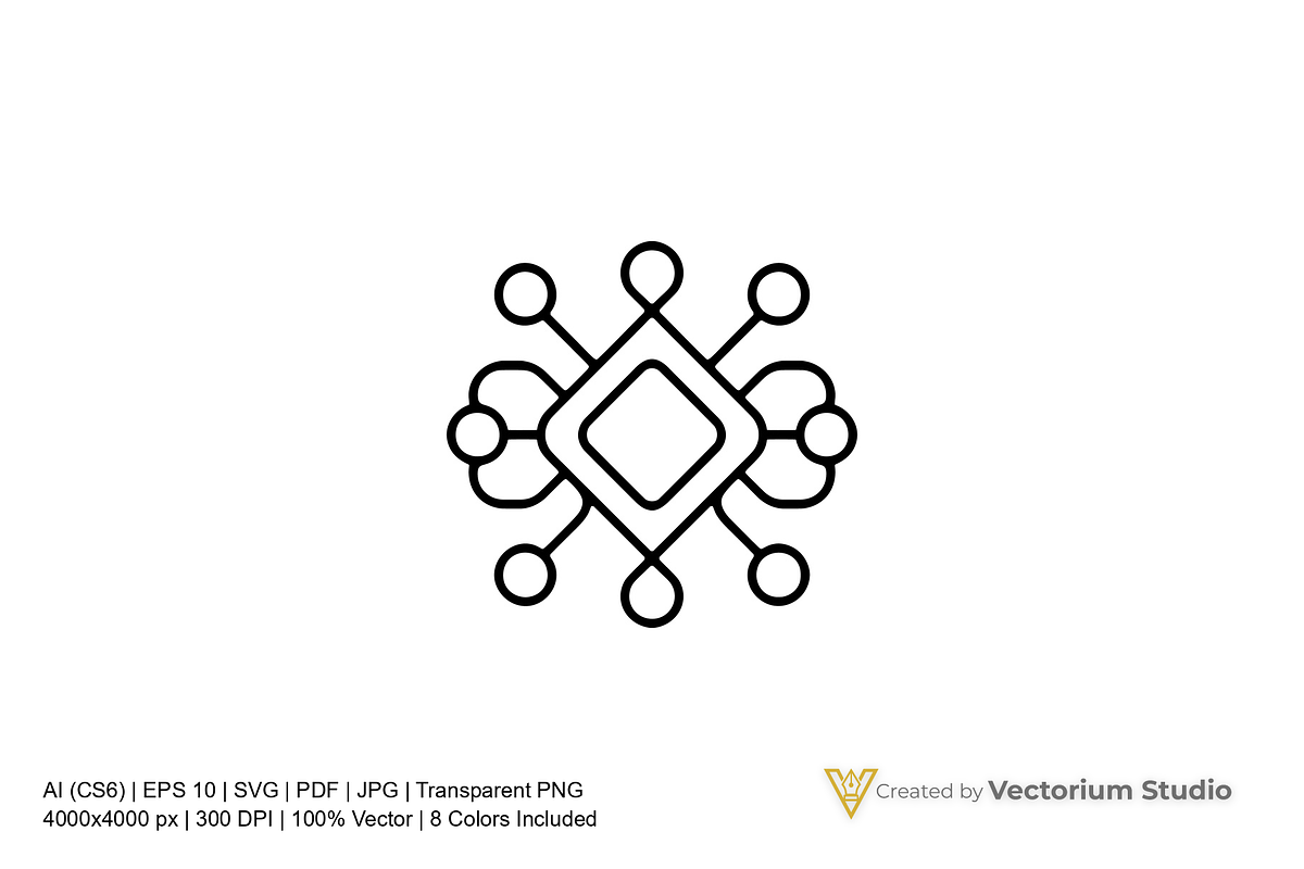 Diamond Network Abstract Logo, a Branding & Logo Template by Vectorium Studio (Photo 3 of 16)