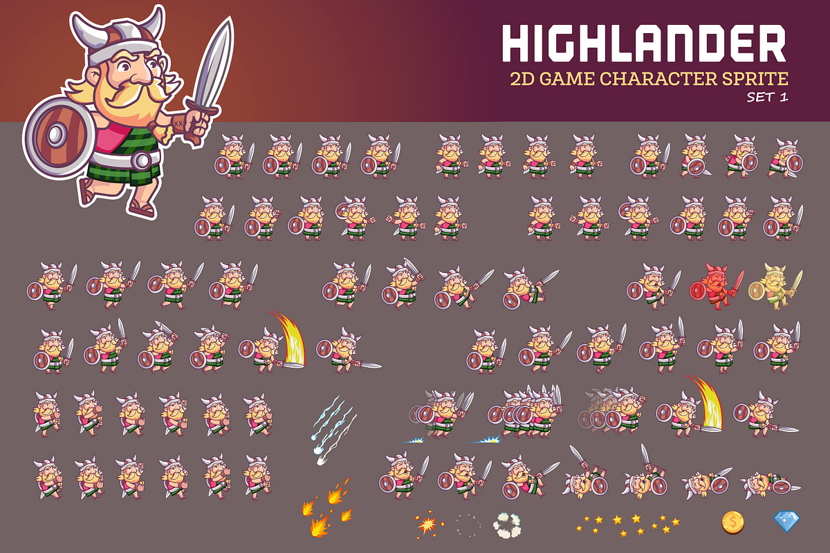 HIGHLANDER GAME SPRITE, an Illustration by Silpin (Photo 1 of 2)