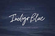 Indigo Blue Font + Swashes, a Script Font by Nicky Laatz (Thumbnail 1 of 13)