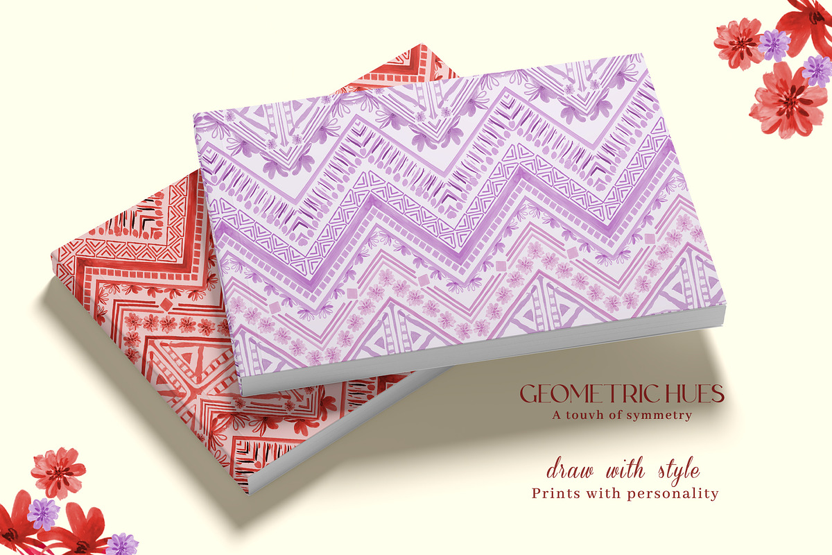 Geometric Hues Prints & Patterns, a Pattern Graphic by GND ART STUDIO (Photo 7 of 8)