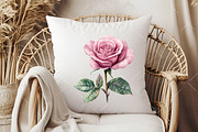 Pink Garden Watercolor Clipart, an Illustration by OK Design (Thumbnail 4 of 6)