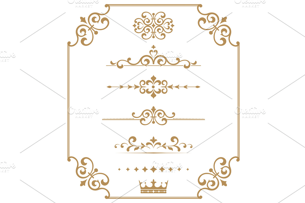 Vintage set. Floral elements for, a Decorative Illustration by RODINA (Photo 1 of 3)