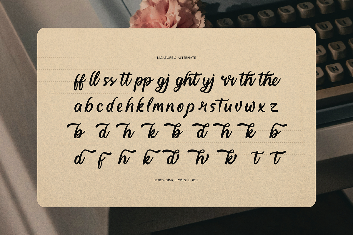Lerafina Rumored Casual Handwritten, a Script Font by gracetype_studio (Photo 11 of 12)