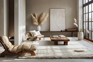 Living room setup with a focus on te, a Photo by LOGOCREATIVE