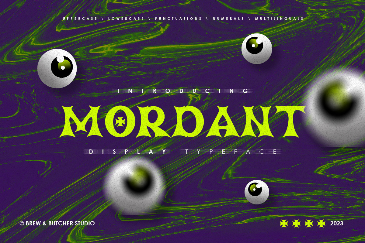 Mordant | Display Typeface, a Serif Font by Brew & Butcher Studio (Photo 1 of 9)