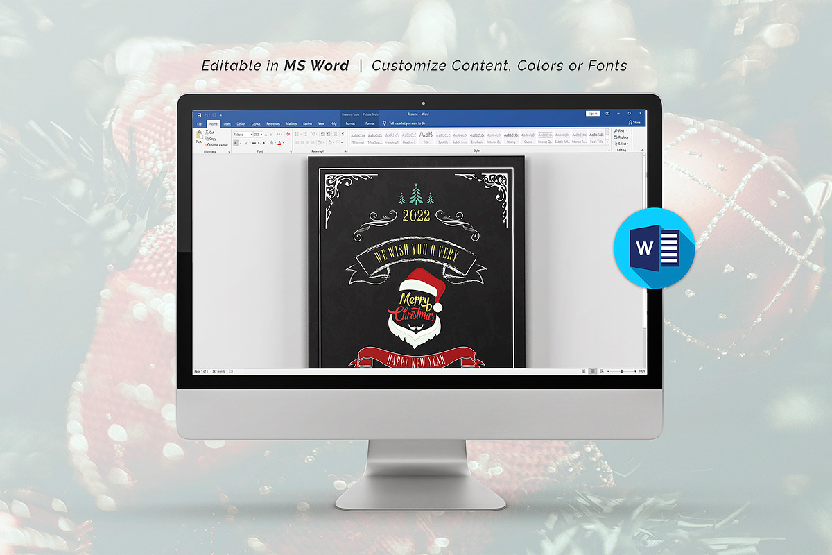 Christmas Greeting Card Template, a Flyer Template by DesignDevisers (Photo 7 of 8)