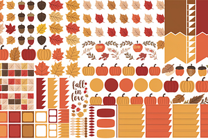 Autumn Digital Planner Stickers Bund