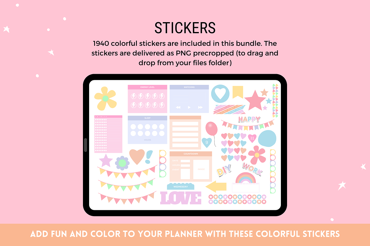 Cute Digital Life Planner 750+ pages, a Templates & Theme by SunshineStudioBoutique (Photo 5 of 9)