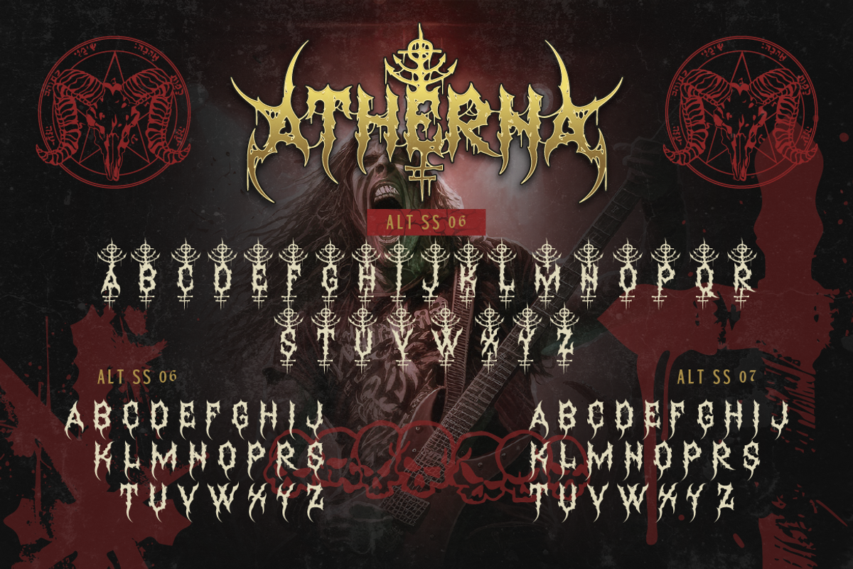 Atherna, a Blackletter Font by Burntilldead (Photo 8 of 11)