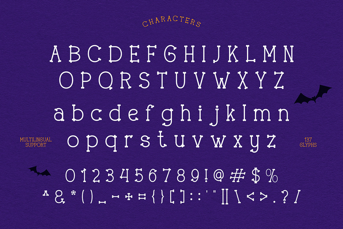 Boneplay Halloween Display Font, a Symbol Font by Vadovastd (Photo 2 of 7)