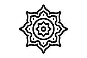 Oriental eastward mix icon, an Outline Icon by Creative priyanka