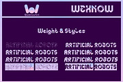 Artificial Robots font, a Font by weknow (Thumbnail 7 of 8)