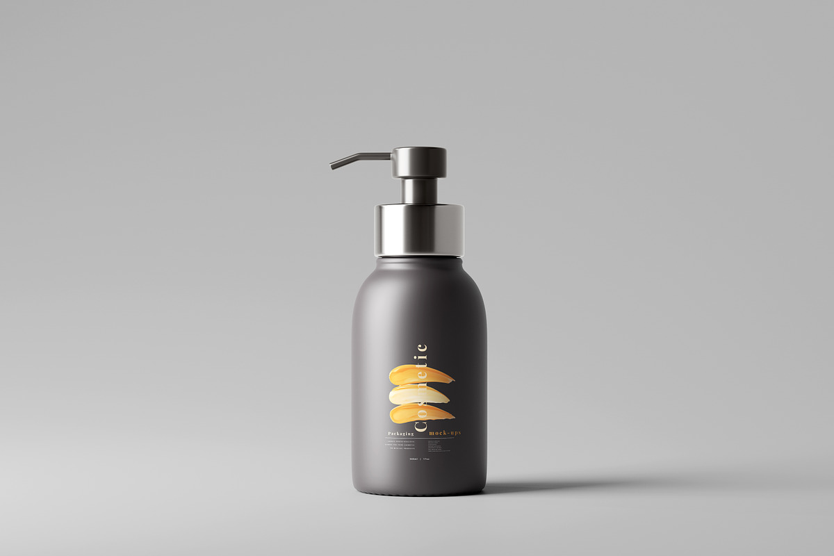 Dark Plastic Cosmetic Mockup Bundle, a Cups & Container Mockup by pmvch (Photo 100 of 111)