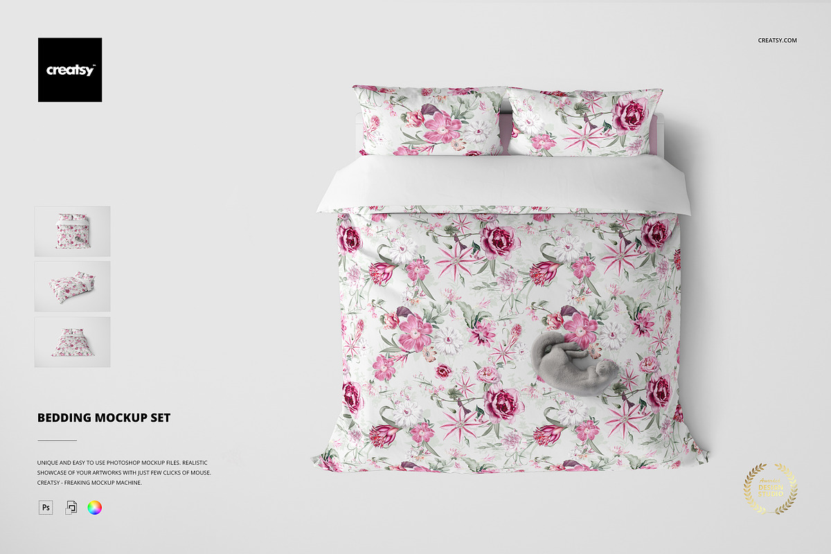 Bedding Mockup Set - Duvet & Pillows, a Household Mockup by creatsy2 (Photo 1 of 9)