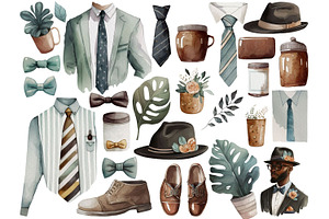 Dapper Dad Fathers Day Clipart