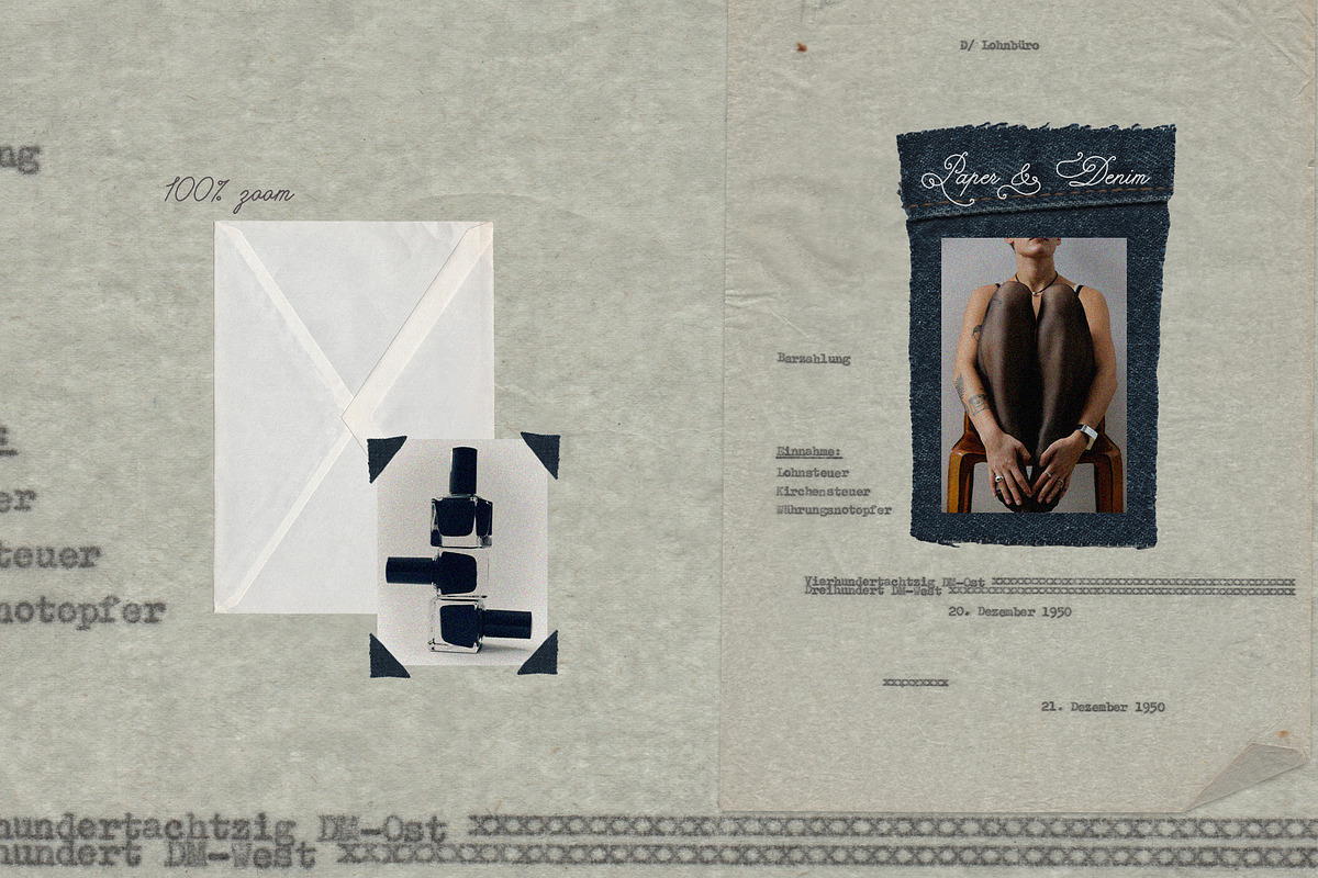 Analog Fragments: Paper & Denim, a Texture Graphic by Lidberia (Photo 2 of 14)