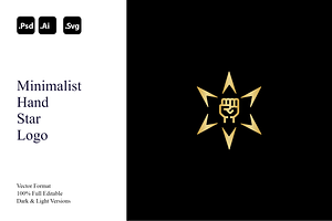 Minimalist Hand Star Logo, a Branding & Logo Template by Luxury Logos