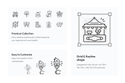 Mardi Gras Linear Icons Set, an Outline Icon by Prosymbols (Thumbnail 3 of 5)