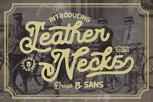 Leather Necks - Vintage Font Duo