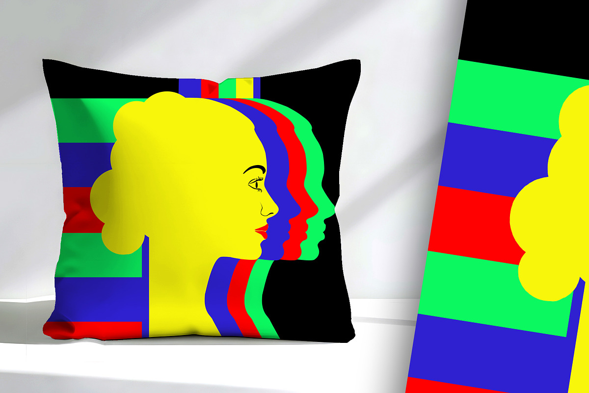 Silhouette of a Woman with Rainbow, a Background Graphic by Sharon Schwalbe (Photo 5 of 6)