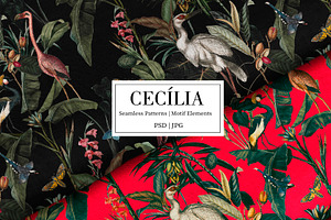 Ceclia Pattern Crimson Cherry