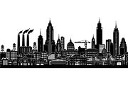 Modern City Skyline Silhouette, an Object Graphic by Creativeshirt (Thumbnail 19 of 20)