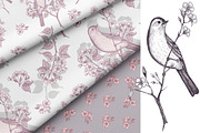 Garden bird. Pattern and motifs., a Pattern Graphic by AnaGuziiArt (Thumbnail 5 of 15)