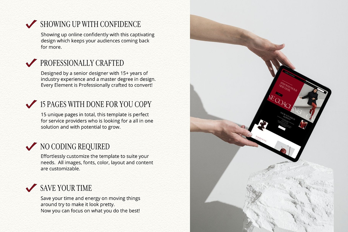 Luxury Squarespace Website Template, a Squarespace Template by Row Creative (Photo 3 of 11)